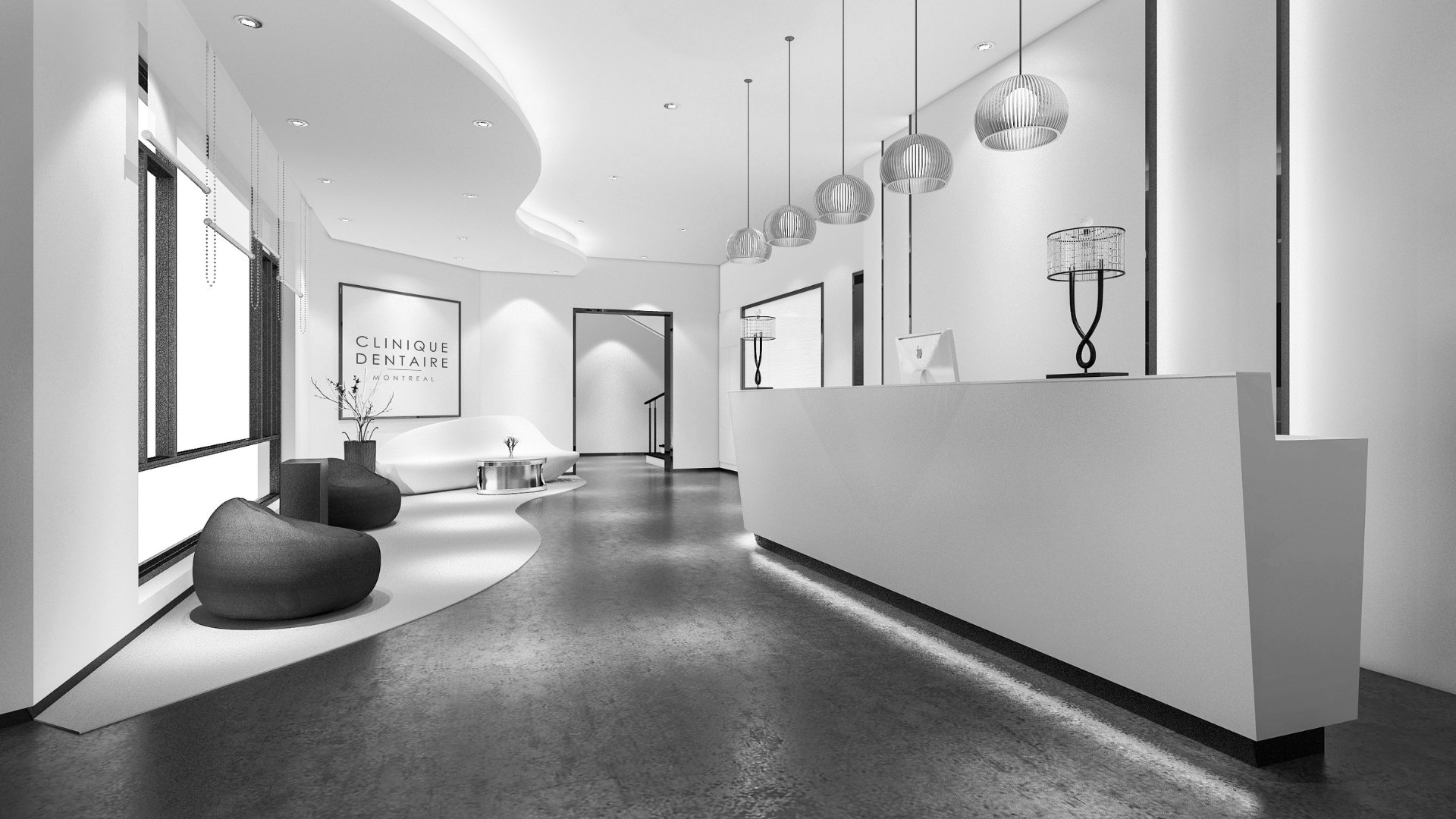 A dental clinic reception